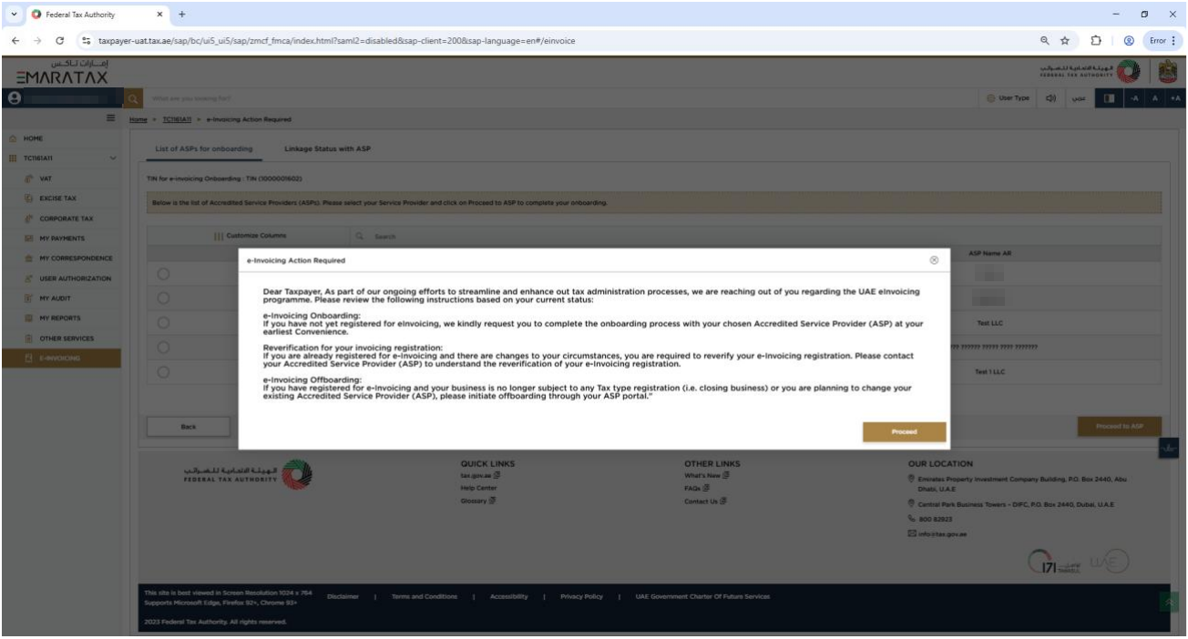 e-Invoicing Action Required notice