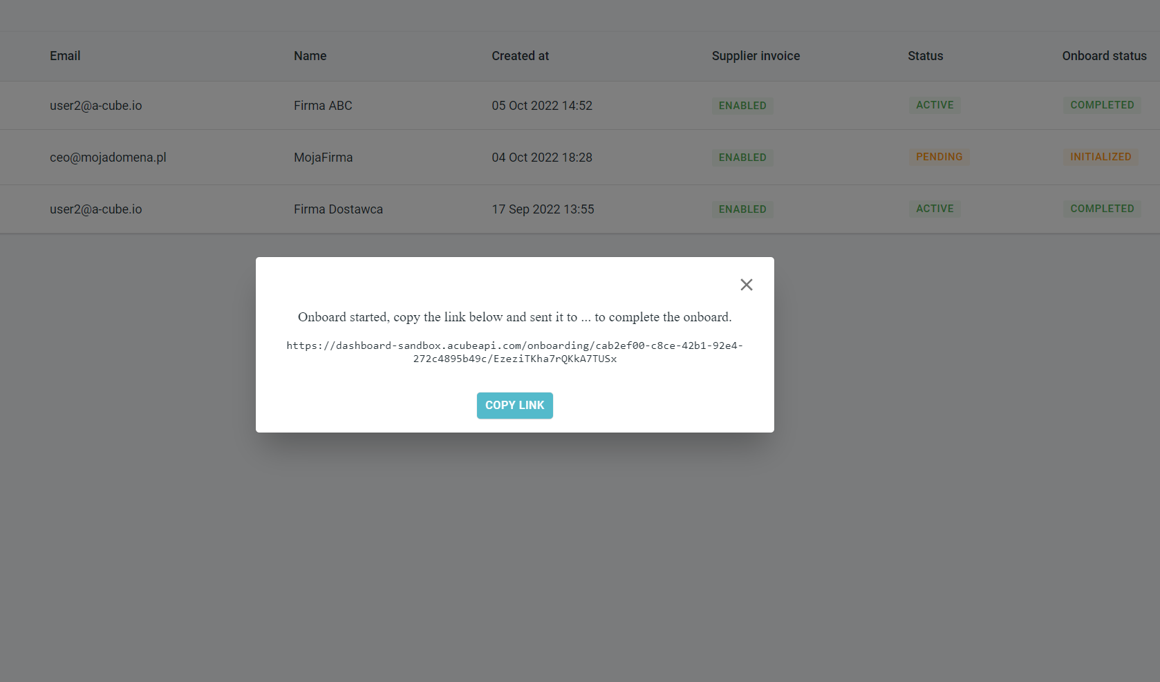 Invoice marking schema